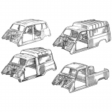 Repair elements for Renault R4 4L body