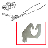 Handbrake Cable Fixing Clip Under the Rear Floor. Renault R4 4L.