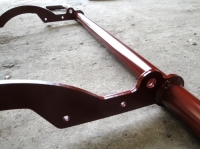 Pair of mounting bracket to make a tube rear bumper for Renault R4 4L, for tube diameter 42 mm.
