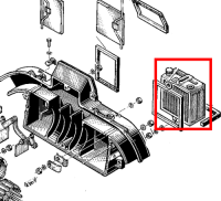 Heating Radiator for Renault Estafette. In aluminium.