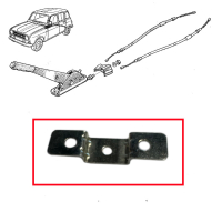 Plate for the Handbrake Cable Fixing Clips Under the Rear Floor. Renault R4 4L. Steel.