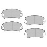 Set of 4 brake pads for Renault R4 4L with Bendix calipers.