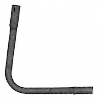 Exhaust pipe in "L" for Renault R4 4L.