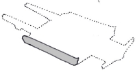 Reinforcement crossmember for Renault R4 4L. Right side.
