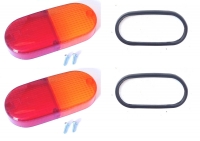 Taillight lens kit for Renault Estafette or Rodeo. Two colors. With rubber seals.