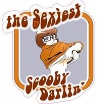 Sticker Sexyest Scooby Darlin', for any Renault R4 4L or Renault Estafette.