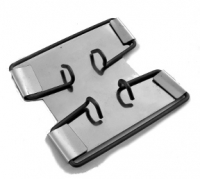 Clip for side rod for Renault Estafette in stainless steel.