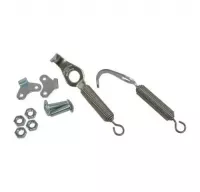 Metal Spring Quick Releases for Renault R4 4L for Rally Preparation. Metallic color.