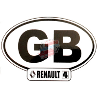 Renault R4 4L sticker, width 14cm, United Kingdom country "GB".