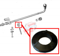 Spring fixing ring on gear lever rod for Renault R4 4L.