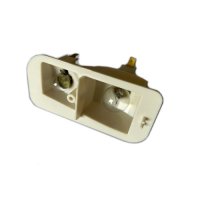 Rectangular indicator plate for Renault R4 4L. Supplied with bulbs. Left side.