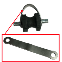 Bride pour Petit Silent Bloc de Tube d'Echappement pour Renault R4 4L