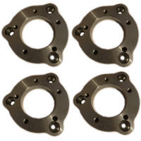 4 Space Change Shims for Renault Estafette Wheels. For 5x130 rims. Without screws. NOT APPROVED, ON-CIRCUIT USE ONLY.