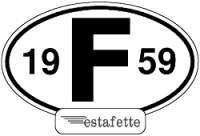 Stickers Renault Estafette "F", with year 1959