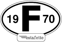 Autocollants Renault Estafette "F",  avec année 1970