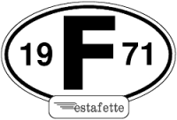 Autocollants Renault Estafette "F",  avec année 1971