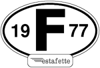 Autocollants Renault Estafette "F",  avec année 1977