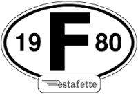 Autocollants Renault Estafette "F",  avec année 1980