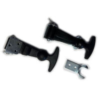 Hood or Trunk Closures for Renault R4 4L in Rubber for Rally Preparation. Overall Length Approximately 140 mm