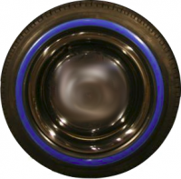 Blue edged sidewalls 13" for Renault R4 4L. Set of 4 pieces.