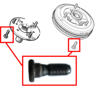 Goujon de Roue pour Renault R4 4L. Longueur d'Origine. A l'Unité.