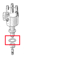 Paper seal between SEV-Marchal type distributor for Renault R4 4L. Billancourt engine.