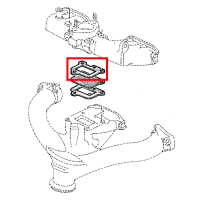 Gasket between intake and exhaust pipe for Renault Estafette. By unit.