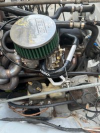 32 DIS carburetor adaptation kit (VA12101-32CARB) on 28IF carburetor pipe for Renault 4L.