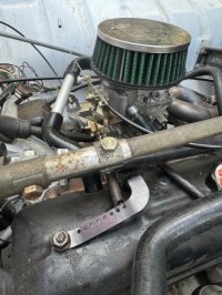 32 DIS carburetor adaptation kit (VA12101-32CARB) on 28IF carburetor pipe for Renault 4L.