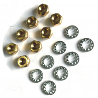 Kit of nuts and washers for Renault R4 4L or Renault Estafette cylinder head manifold. Cleon engine.
