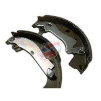 Kit of 4 automatic setup front brake shoes for Renault R4 4L.