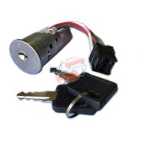 Ignition Key Switch for Renault R4 4L, Equivalent Neiman, with Steering Groove. For 4L from 07.1982 until end of production. Plug and Play. Anglais  Square Socket.