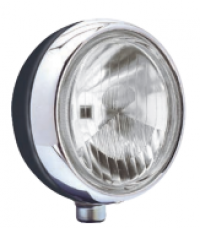 Pair of additional metal headlights for Renault R4 4L or Renault Estafette. With H3 100W bulb.