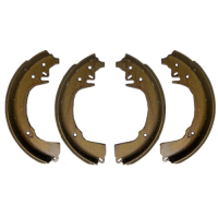 Peugeot 403L, 403U - 4 Front or Rear Brake Shoes - Green Trim - 50mm Wide Brake Shoes, 5mm Thick New Brake Shoes. Reupholstery Service for Your Old Parts.