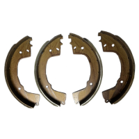 Peugeot 403L, 403U - 4 Front or Rear Brake Shoes - Green Trim - 50mm Wide Brake Shoes, 5mm Thick New Brake Shoes. Reupholstery Service for Your Old Parts.