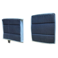 Seat cover set for Renault R4 model 1962. Front bench. Right side. Blue color.