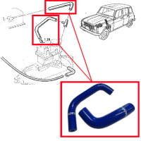 Kit Reniflard pour Moteur Cléon 1100 pour Renault R4 4L à Carburateur 28IF. Avec Ajuteur/Calibrage d'Air de la Durite Collecteur. Kit Couleur Bleue.