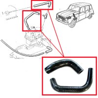 Kit Reniflard pour Moteur Cléon 1100 pour Renault R4 4L à Carburateur 28IF. Avec Ajuteur/Calibrage d'Air de la Durite Collecteur. Kit Couleur Noire.