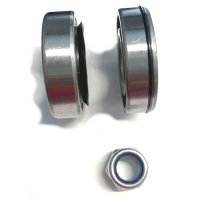 Front wheel bearing kit for Renault R4 4L. All models. Similar assembly to the original.