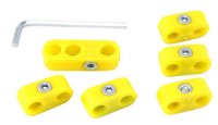 Spark plug wire separators for Renault R4 4L or Renault Estafette, Yellow kit.