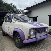 Support Phares Additionnels pour Galerie VA71151-GAL pour Renault R4 4L Berline. 4 Fixations. Prêt à poser. Phares Non Inclus.