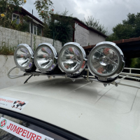 Support Phares Additionnels pour Galerie VA71151-GAL pour Renault R4 4L Berline. 4 Fixations. Prêt à poser. Phares Non Inclus.