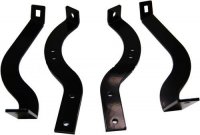 Kit of brackets, bumper mounting for Renault R4 4L. For rear bumper. Steel. For 4L since 1968.