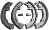 Kit of 4 front brake shoes with manual adjustment for Renault R4 4L. In exchange for your old parts.