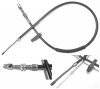 Secondary brake cable for Renault R4 4L. Rear left.