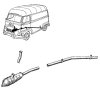 Full exhaust system for Renault Estafette from 1959 to 1976, first assembly.