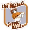 Sticker Sexyest Scooby Darlin', for any Renault R4 4L or Renault Estafette.