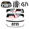 Pack 4 ailes, capot pour Renault R4 4L, pare-chocs chromés, ferrures et butoirs. Capot pour modèles avec plaque d'immatriculation fixée sur le pare-choc.