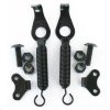 Metal Spring Quick Releases for Renault R4 4L for Rally Preparation. Black.