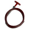 Cable with "T" Handle for Standard Circuit Breaker for Renault R4 4L or Renault Estafette. Red Color. Long = 1.5 Meter
